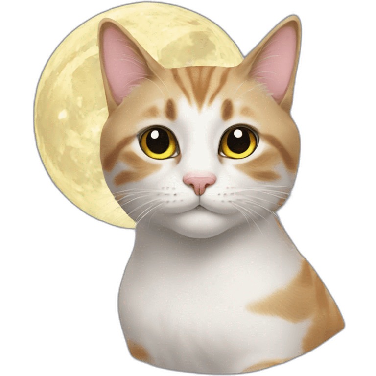 Cat in moon emoji