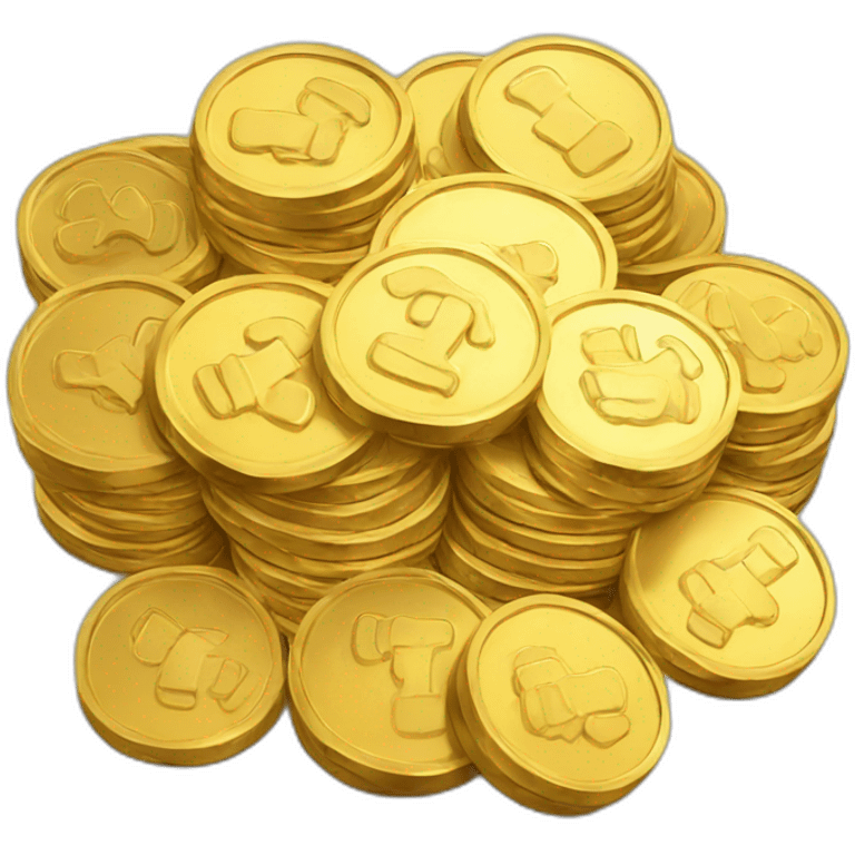 Gold coin pile emoji