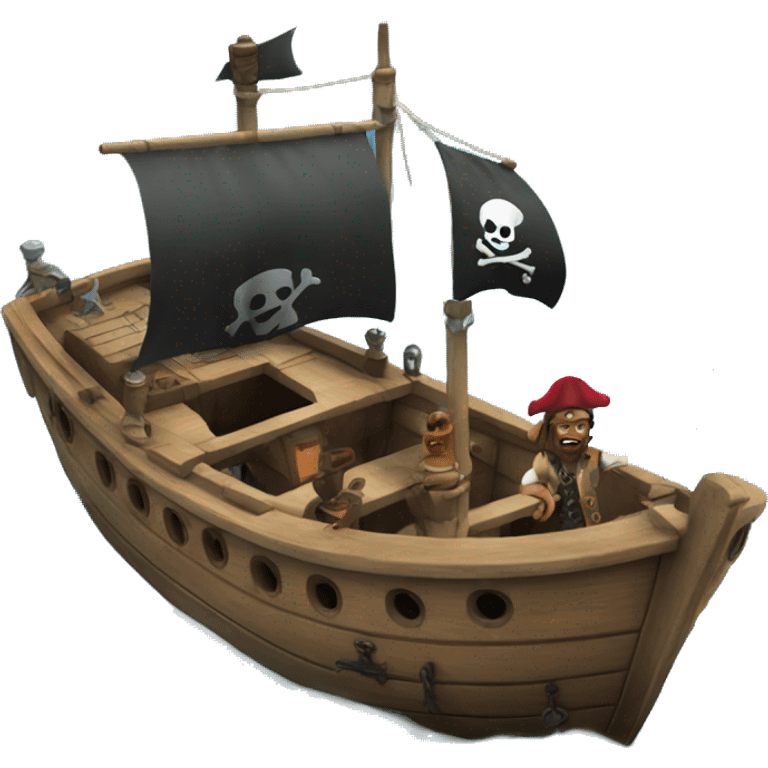 boat with pirates emoji