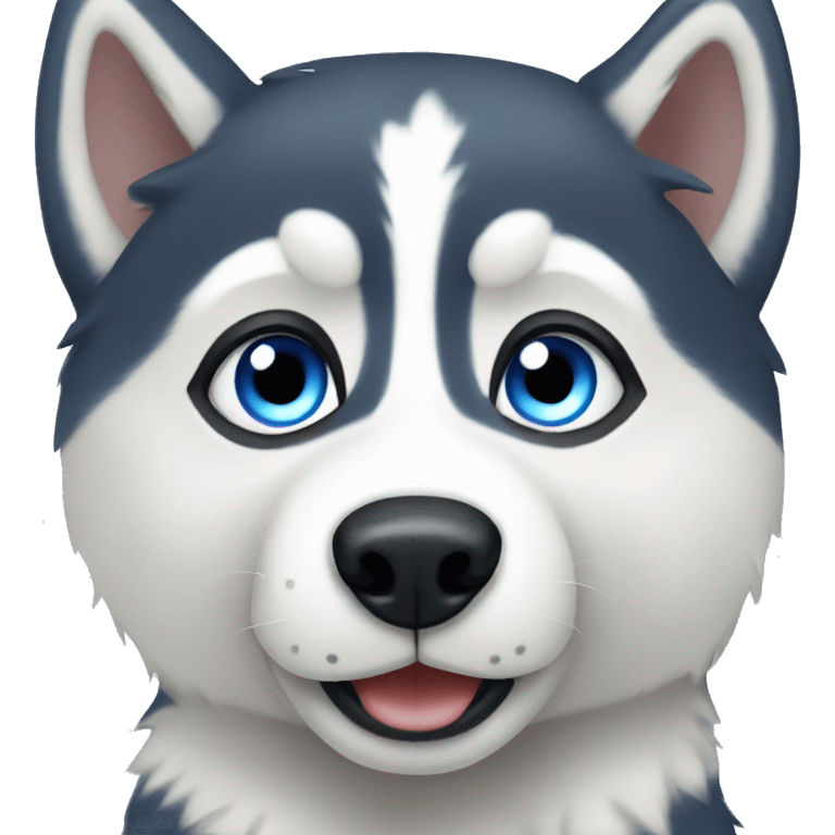 husky with blue eyes emoji