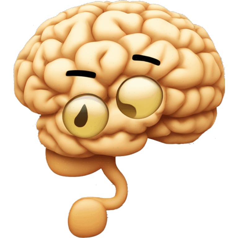 Brain with musical note inside emoji