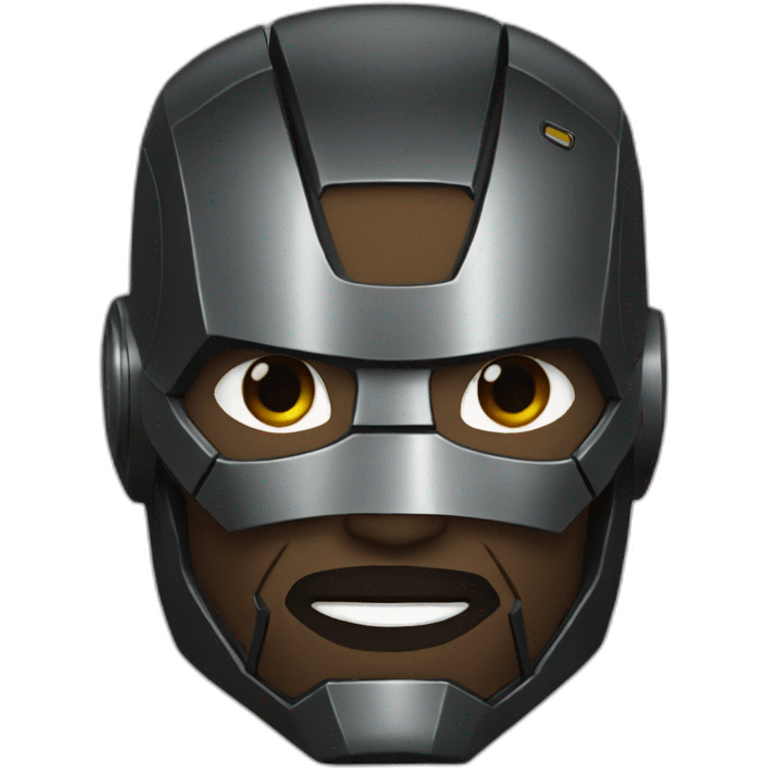 Black iron man emoji