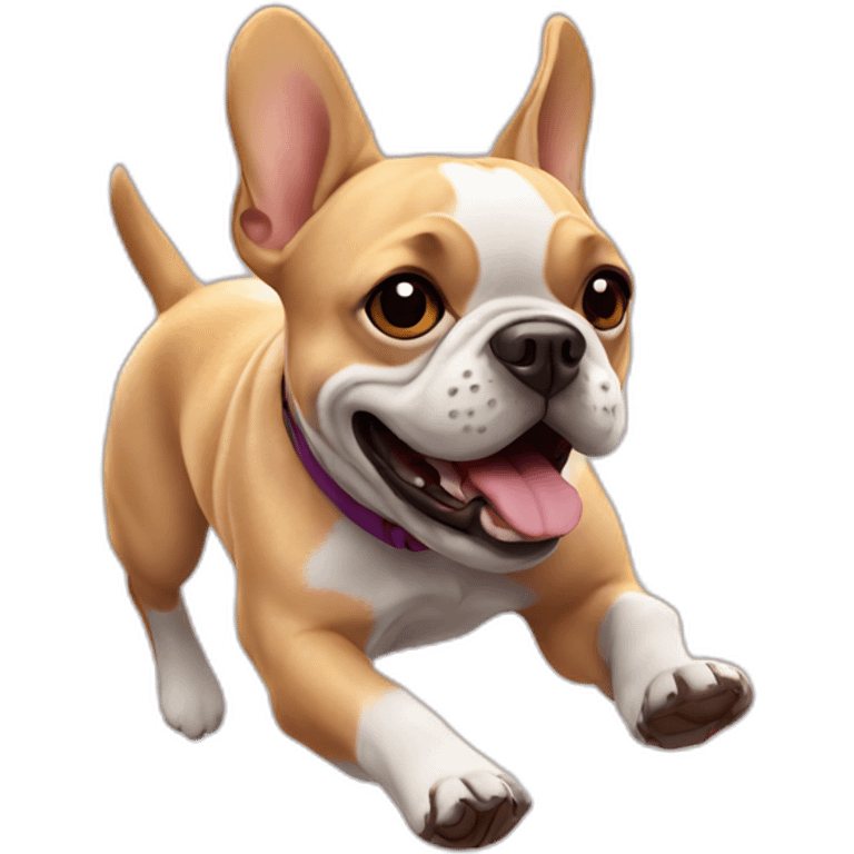 Frenchie dog running emoji