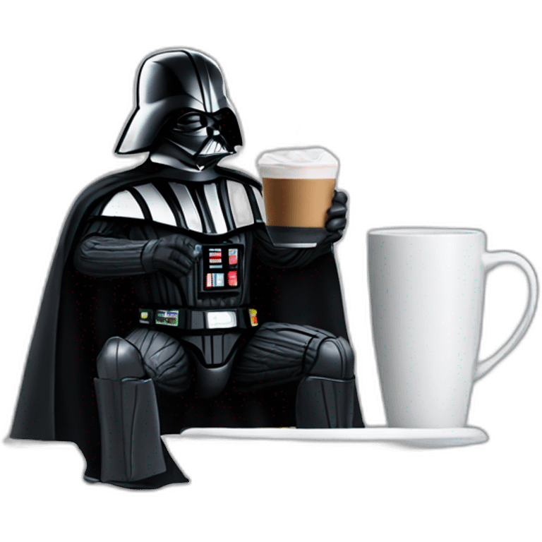 Darth Vader drinking coffee emoji