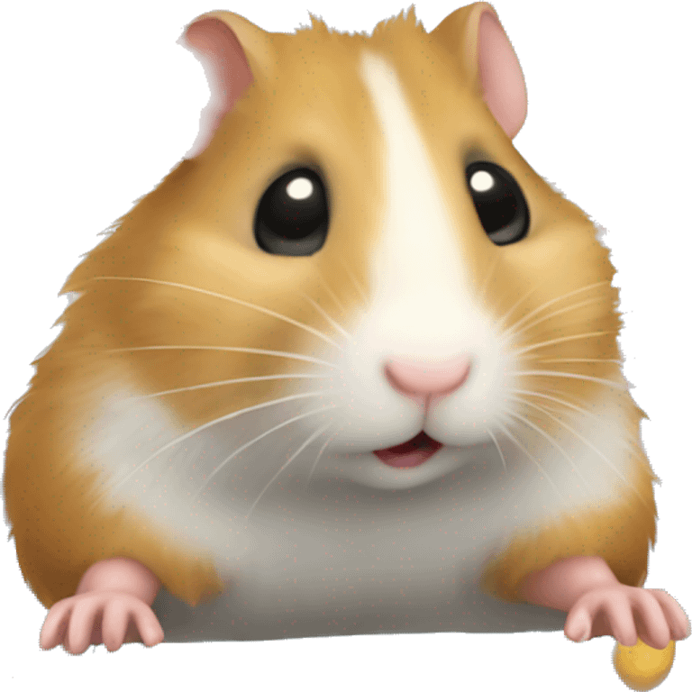 hamster wearing telescop emoji