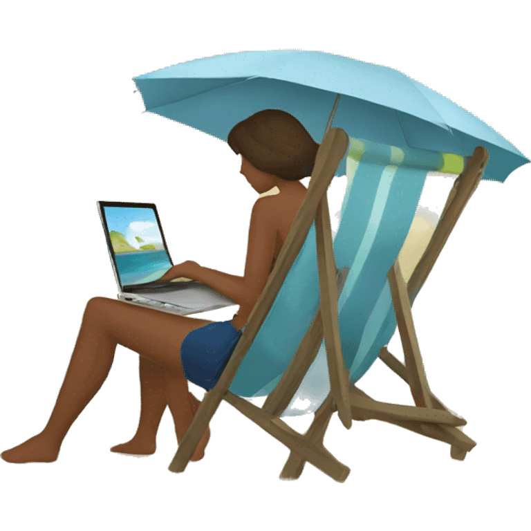 digital-nomad-working-on-the-beach emoji