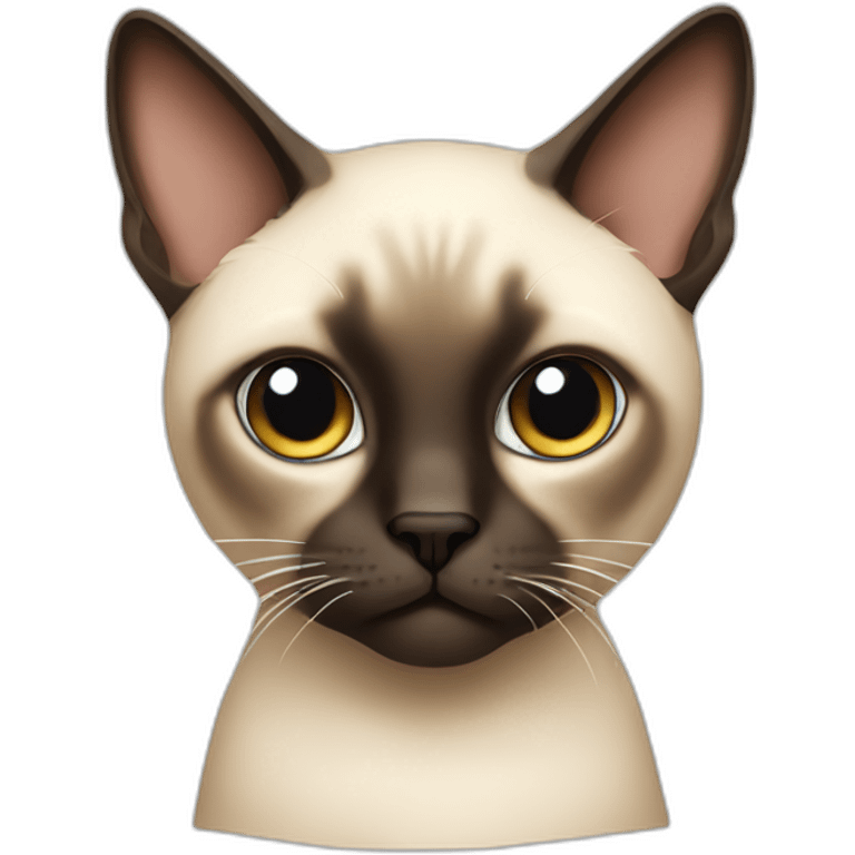 siamese cat with bored face emoji