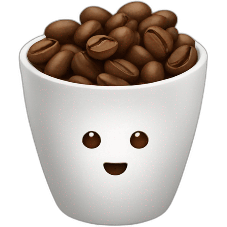 Coffee bean emoji