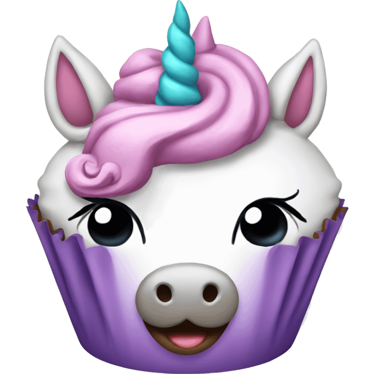 Unicorn cupcake  emoji