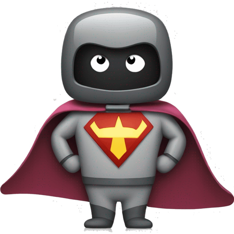 computer wearing a superhero cape emoji