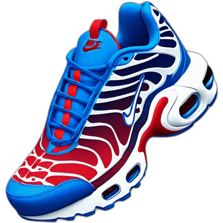 Nike air Max plus bleu and red emoji