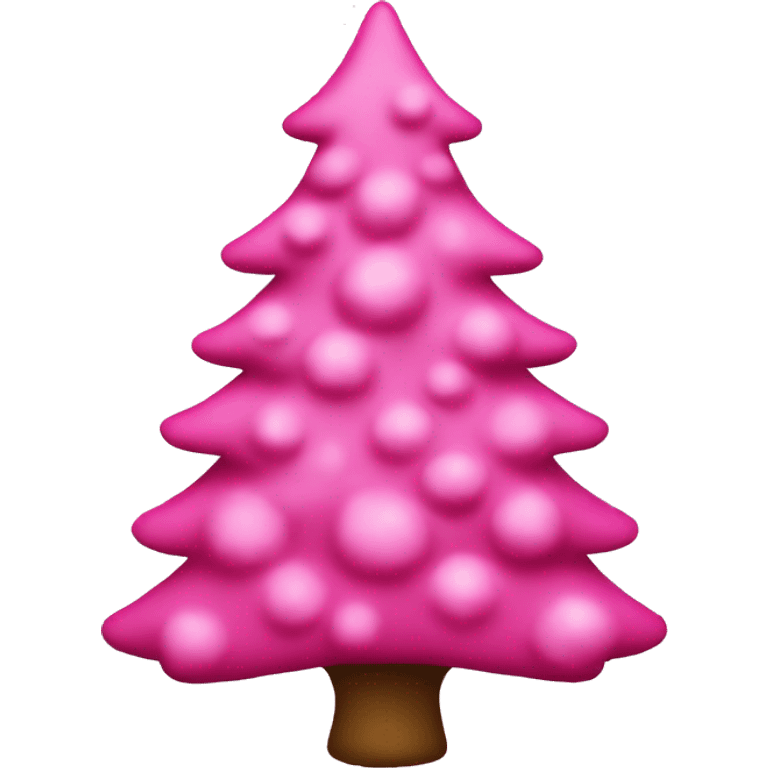 Christmas tree pink emoji