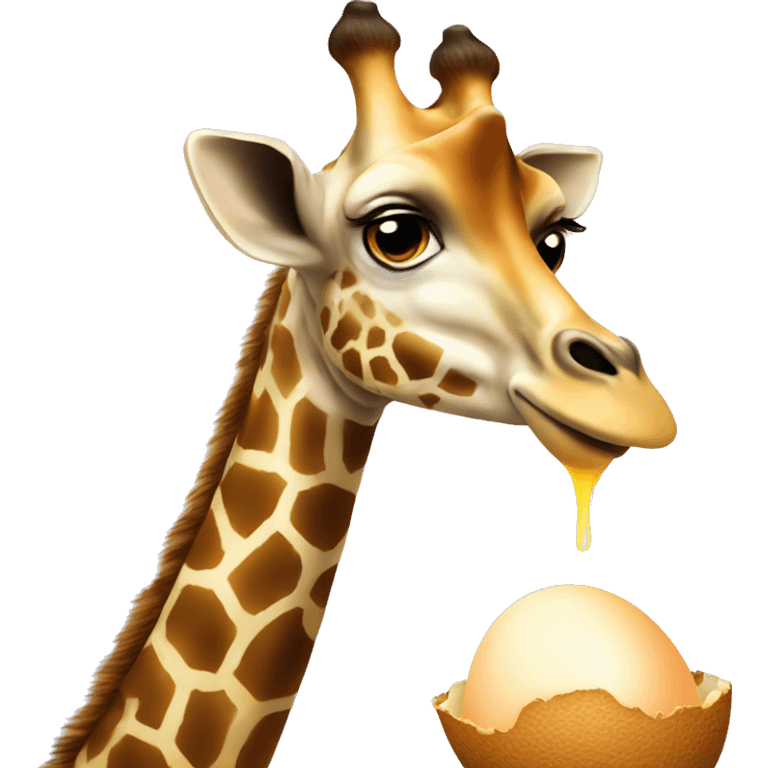 giraffe eating eggs emoji