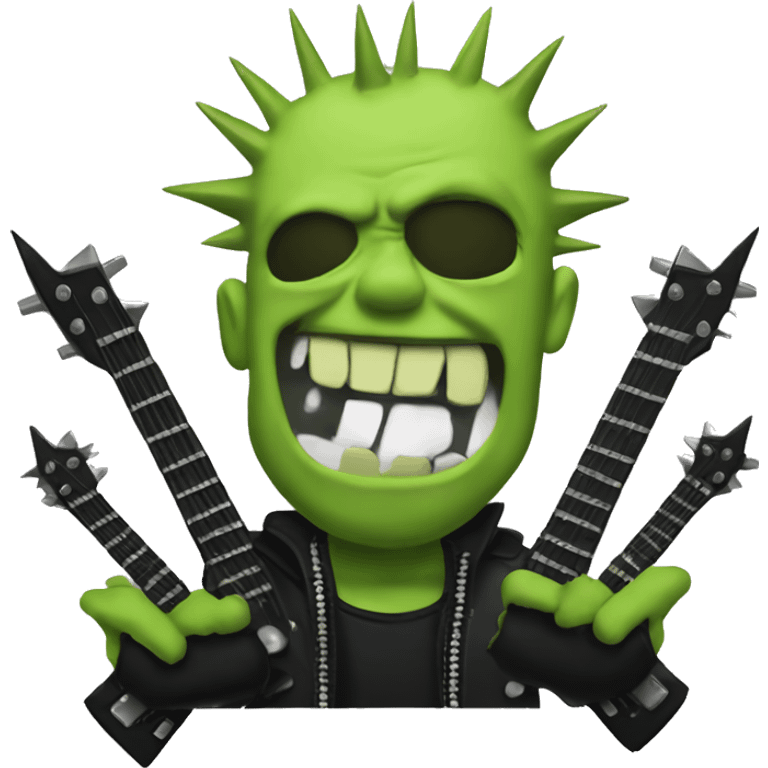 thrash punk with spiked wrist emoji