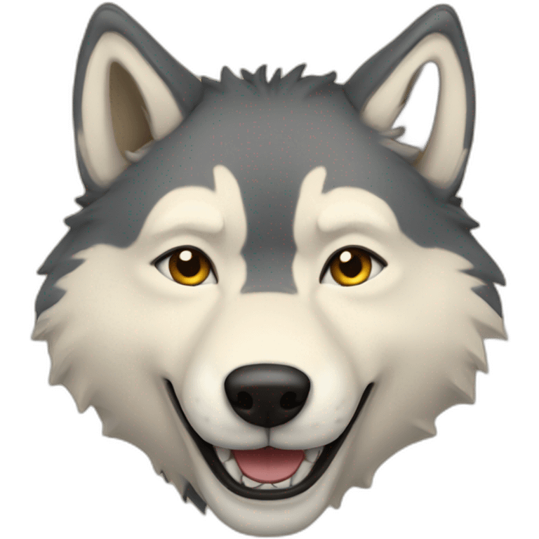 fat- wolf - smile emoji