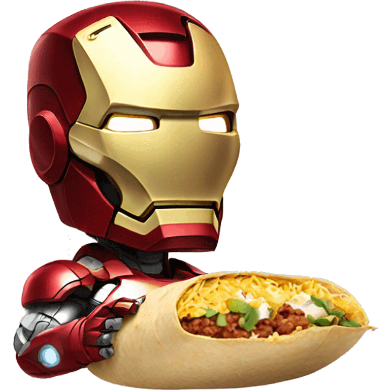 Iron man eating a burrito  emoji