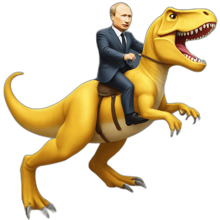 Putin ride a trex emoji