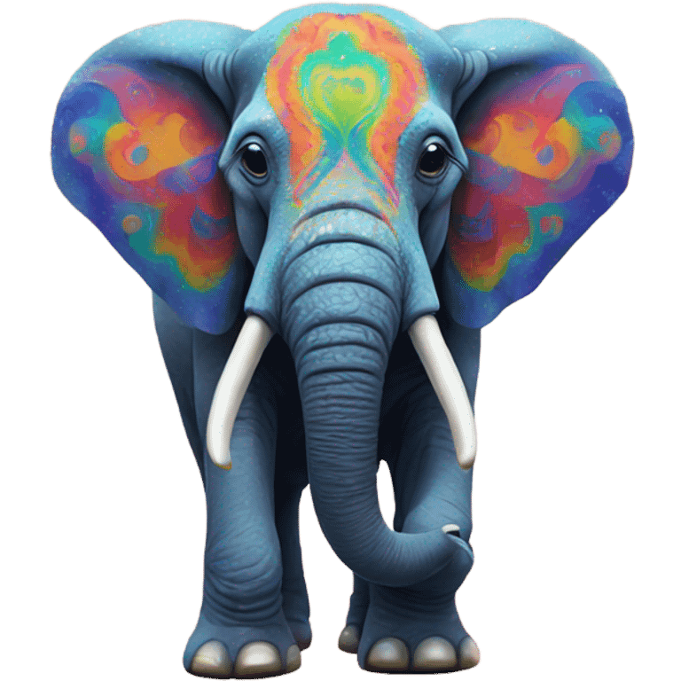 Psychedelic elephant emoji