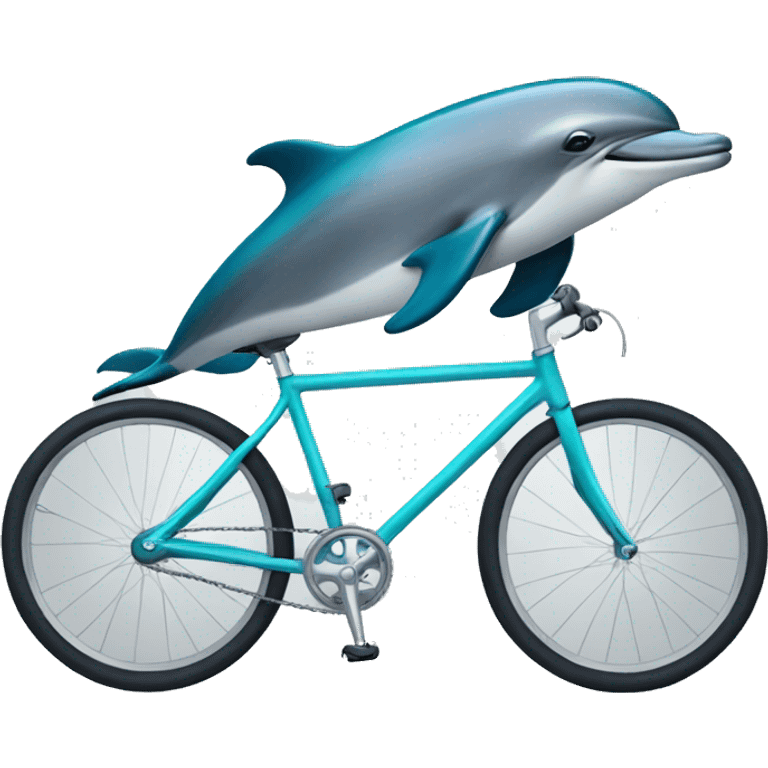 Dolphin riding a bike emoji