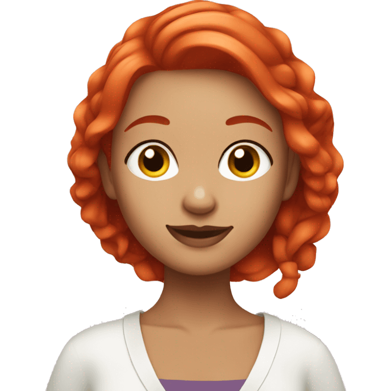 Red hair girl spa emoji