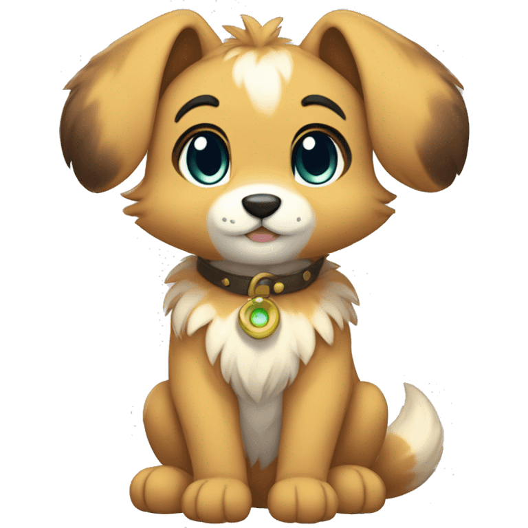 Anthro Fur-Sona Puppy-Fakémon Full Body emoji