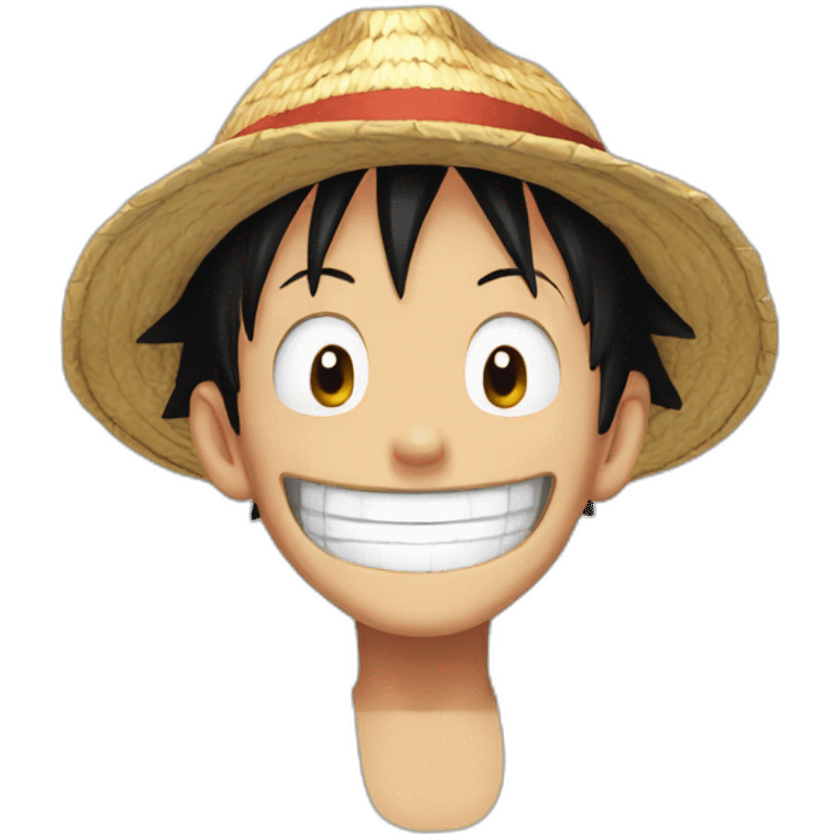 Luffy lauging emoji