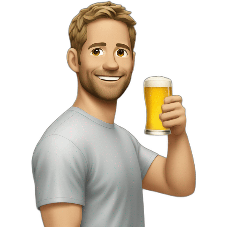 Paul Walker qui boit une bière  emoji