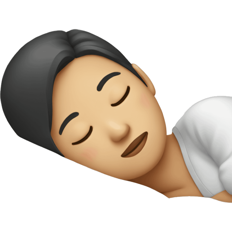 asian woman sleeping emoji