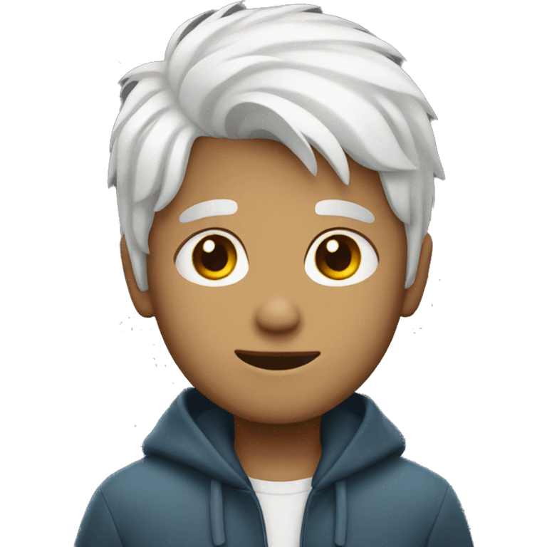 boy with white hair emoji