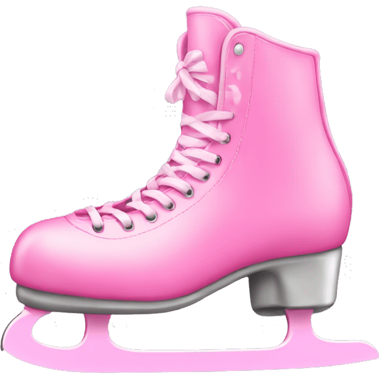 Pink ice skate with pink blades  emoji