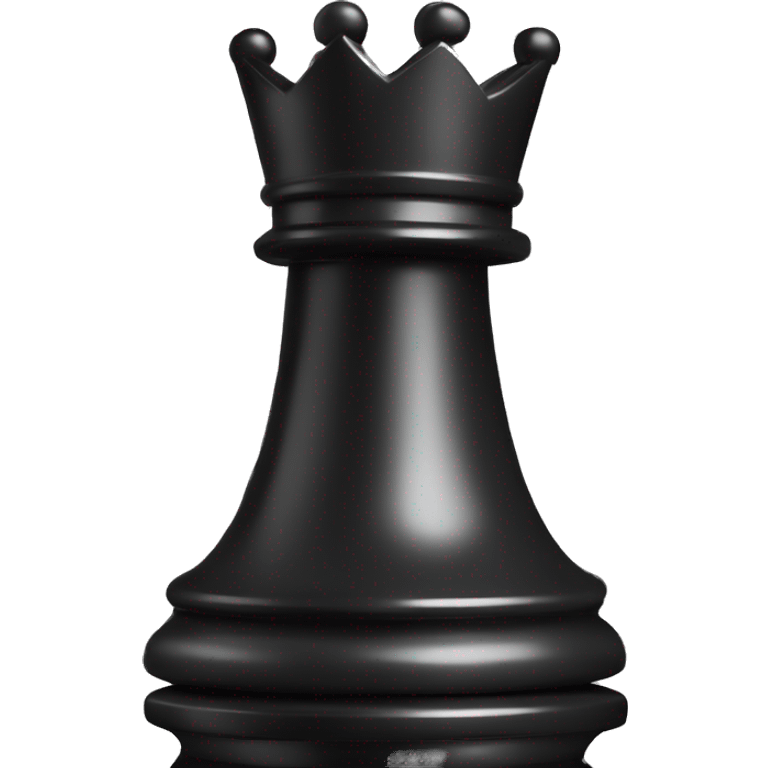 chess piece King black with smiley face emoji