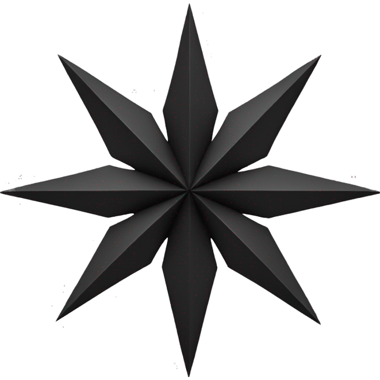 Northern star with 8 angles in black color emoji