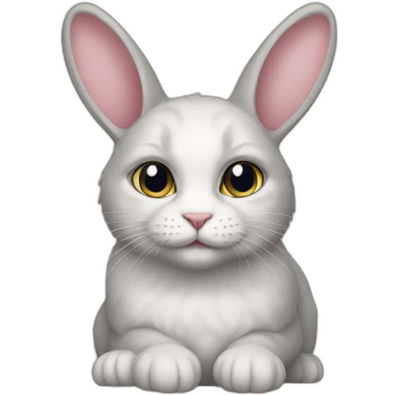 Lapin sur cat emoji