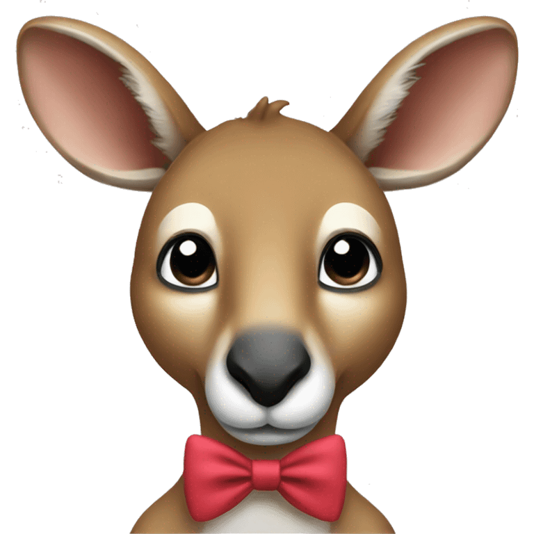 kangaroo with bow emoji