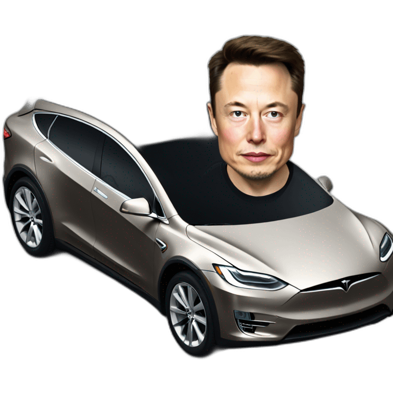 Elon musk drive a car emoji