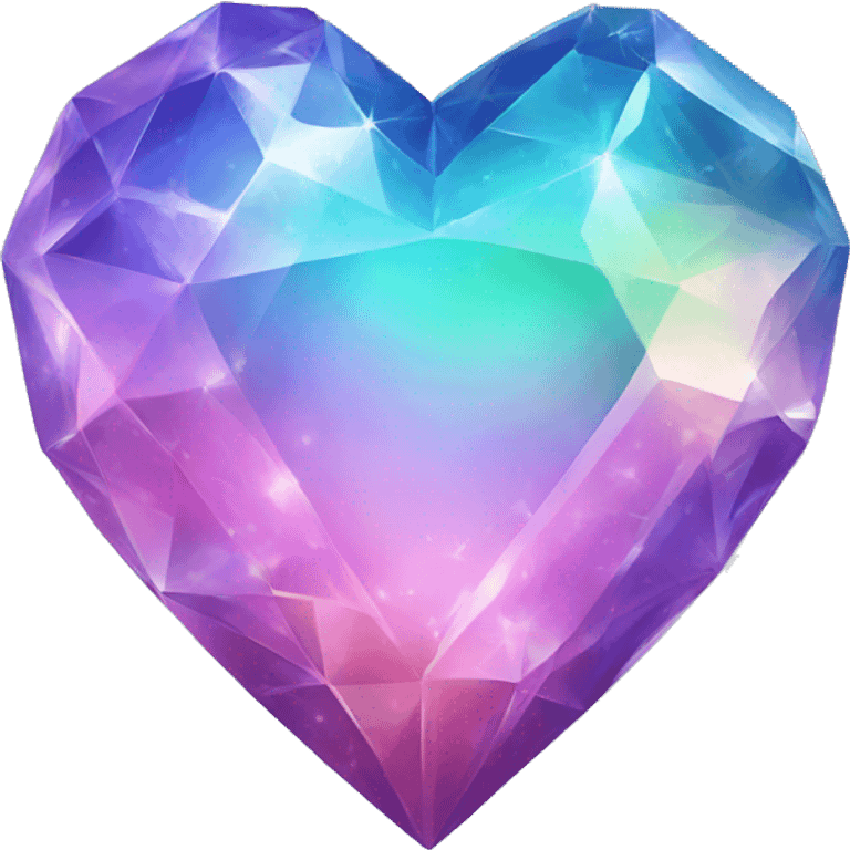 rainbow crystal heart emoji