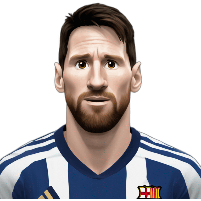 Messi avec le doit sur le net emoji