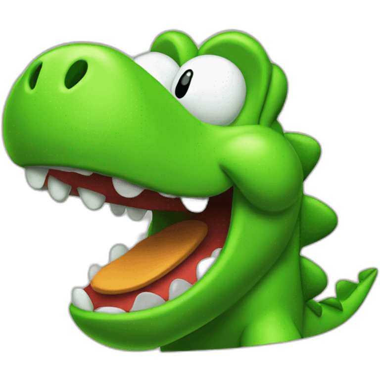 yoshi but angry emoji