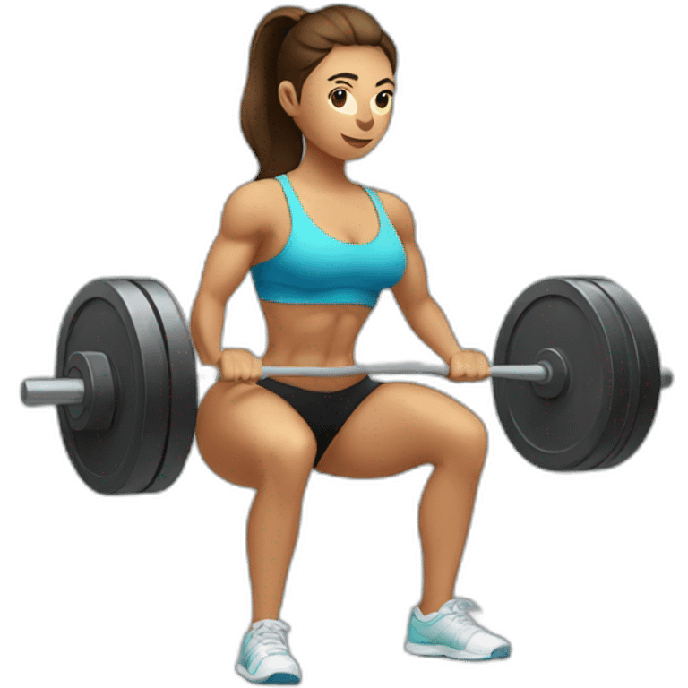  woman doing deadlift  emoji