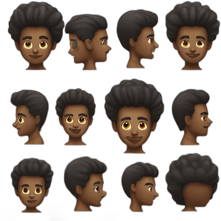 Dude with Afrika hairs emoji