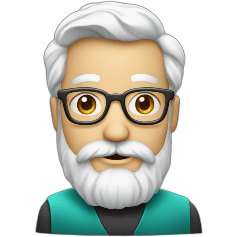 Professeur de science avec une grosse barbe emoji