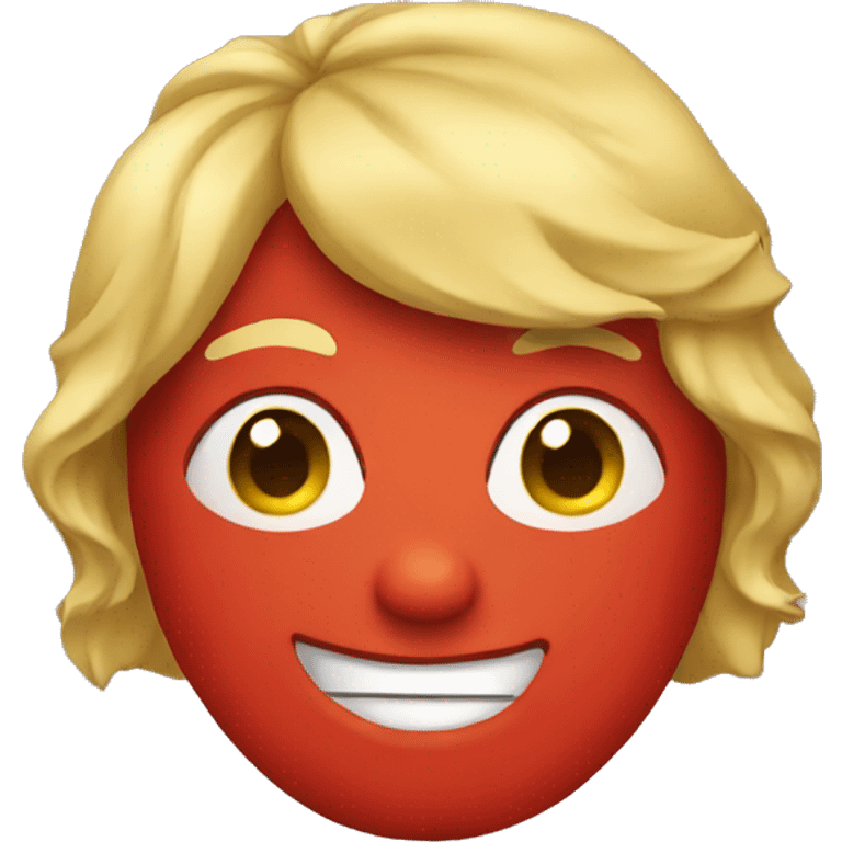 tomato with blonde hair emoji