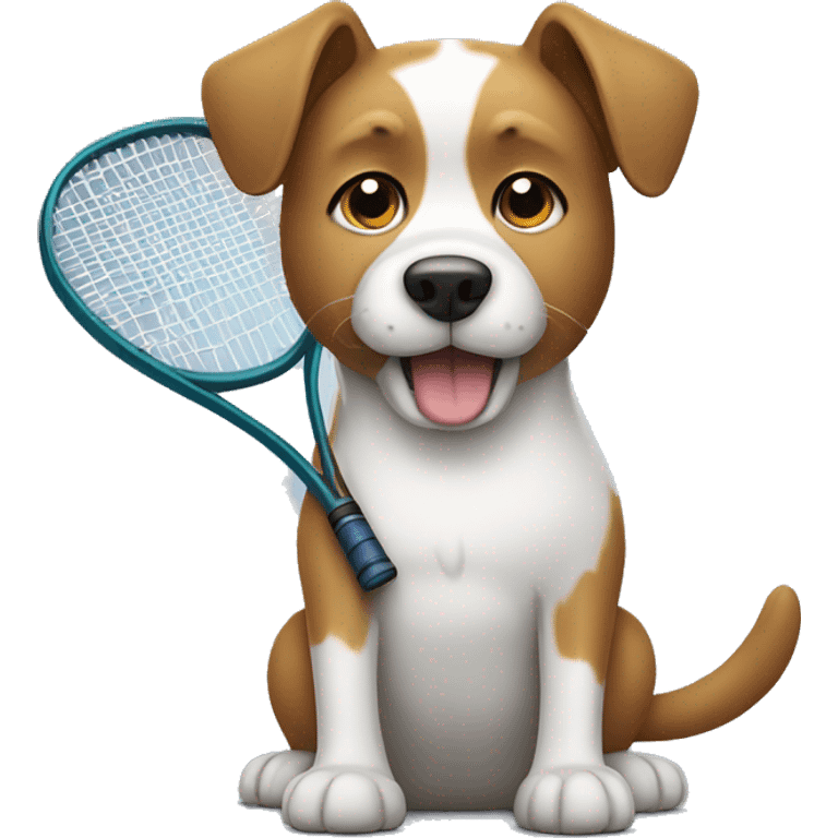 Dog with tennis racket emoji