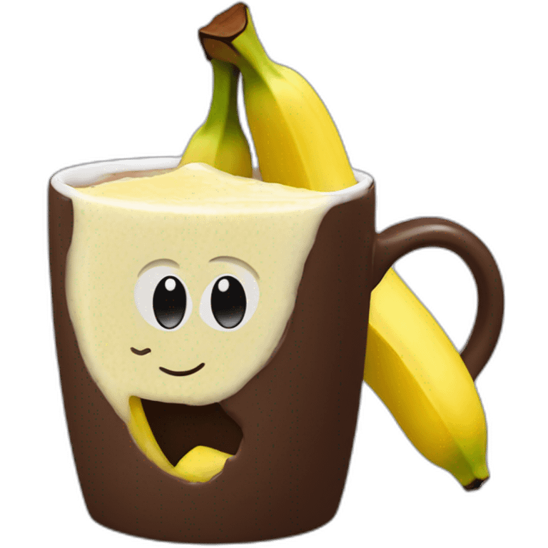 Banana in chocolate mug emoji