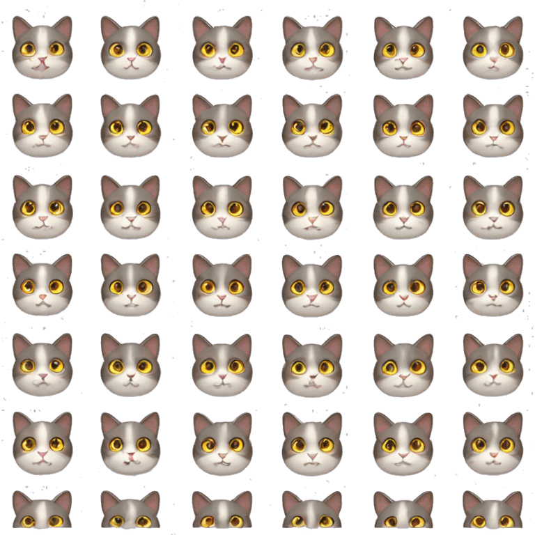 cat with many expression emoji