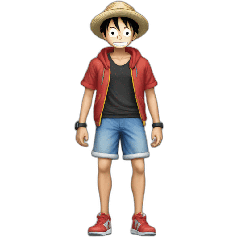 Luffy avec un outfit nike emoji