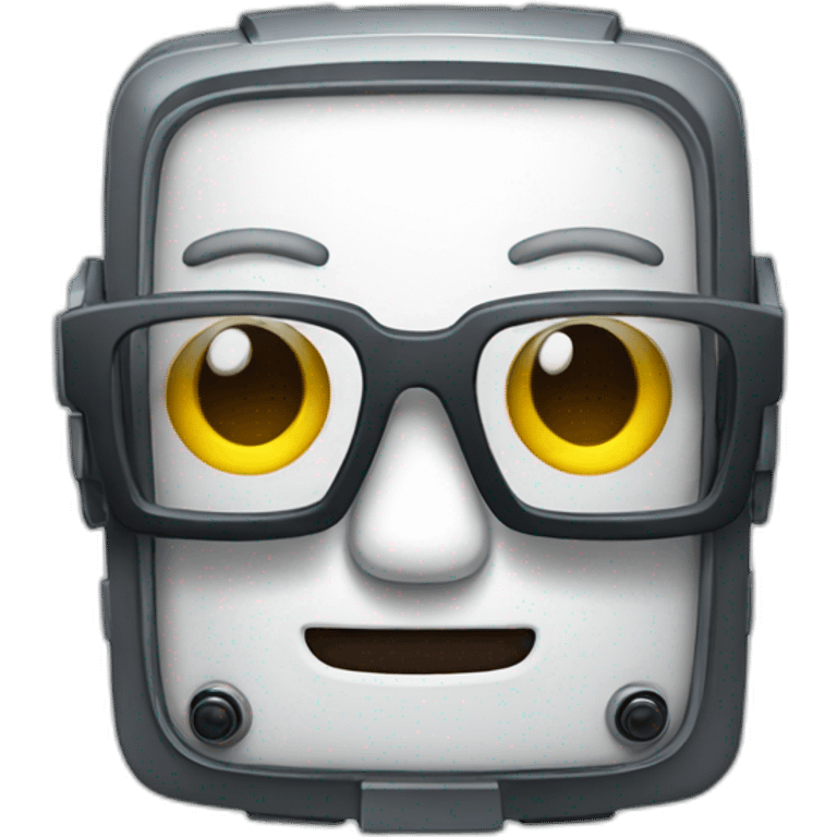 square robot with glasses emoji