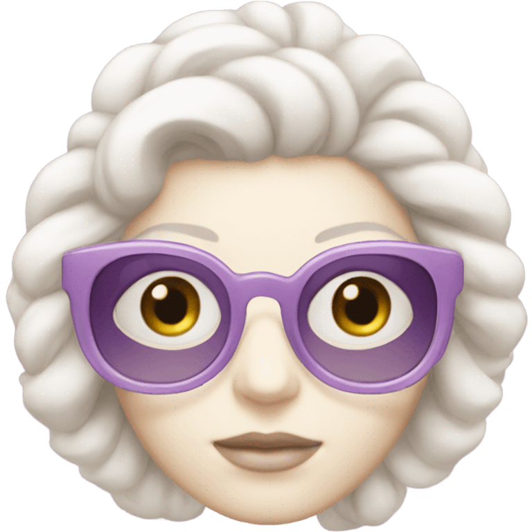 light purple glasses from Chanel emoji