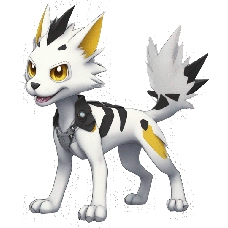 cute cool edgy sharp punk Digimon-Fakemon-animal full body emoji