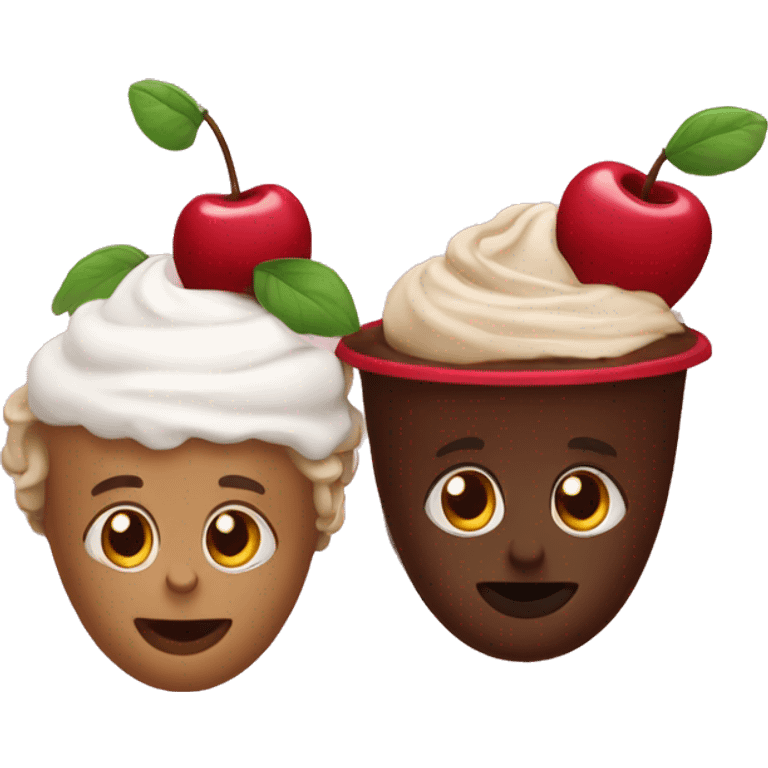 Cherry and mocha emoji